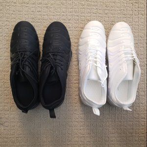 Men's Black & White Sneakers, Size 12